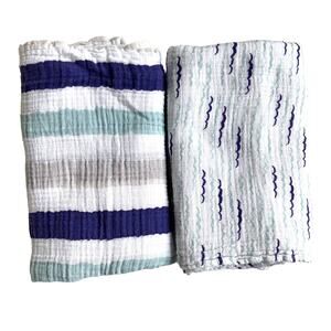 Aden + Anais Cotton Muslin Swaddle Blanket Bundle - Stripes Waves
